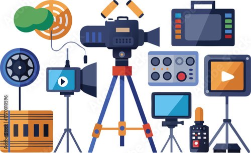 Professional video production equipment set for creating stunning content, ideal for filmmakers, studios, and content creators