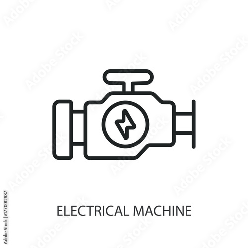 Electrical machine thin line icons. Original vector illustration.