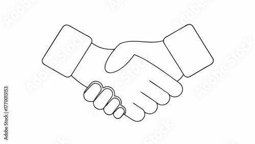 Wallpaper Mural Handshake vector illustration depicting a business agreement and teamwork success Torontodigital.ca