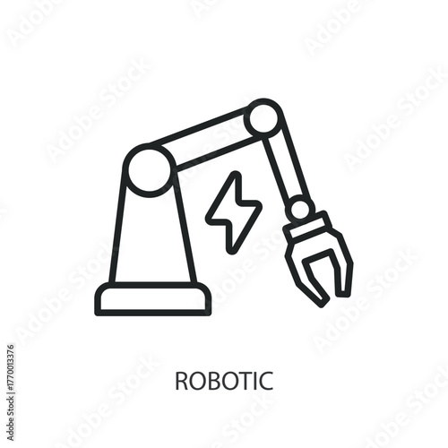 Robotic thin line icons. Original vector illustration.