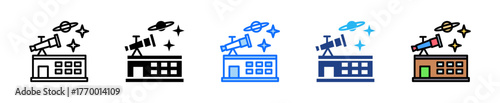 Planetarium Icon Set Multiple Style Collection