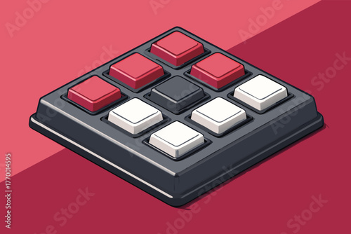Close-up angled view of a cash register keypad, focusing on buttons clearly marked "Sale," with shallow depth of field, commercial, transaction, financial, retail, business.
