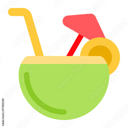 Coconut drink icon