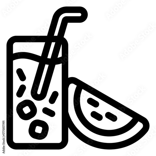 Watermelon juice icon
