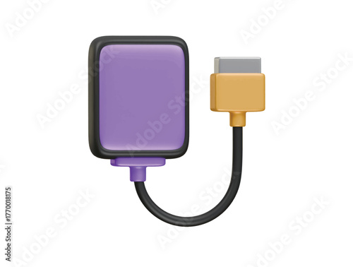 external ssd icon 3d illustration render