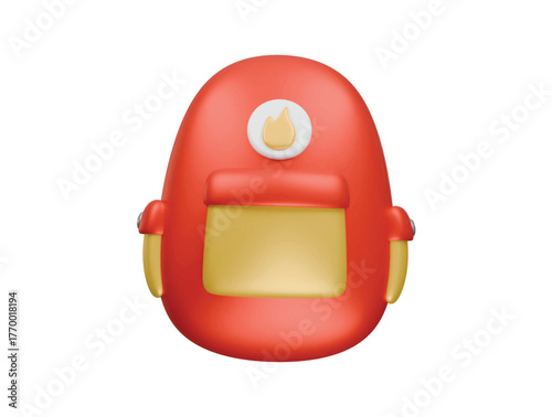 firefighter bag icon 3d illustration render