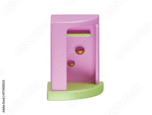 shower enclosure icon 3d illustration render