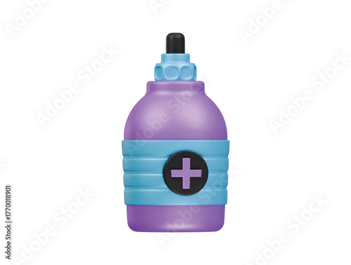 rubbing alcohol icon 3d illustration render