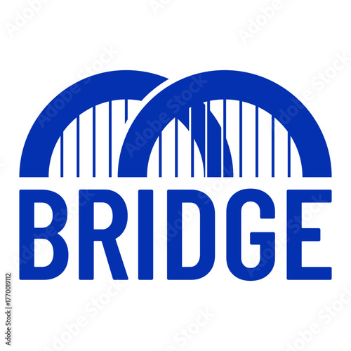 bridge flat minimalist logo design