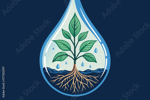 -close-up-of-plant-growing-roots-in-suspended-wate.eps