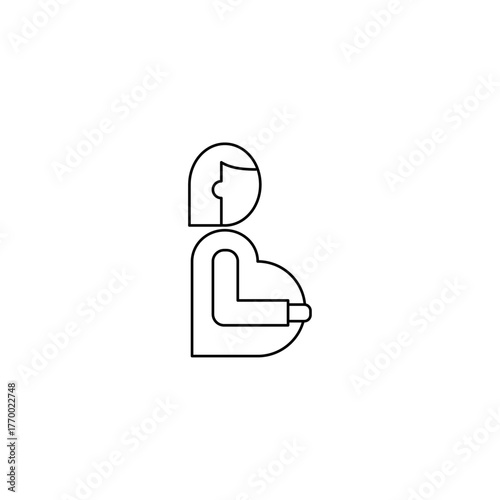 シンプルな妊婦のアイコン