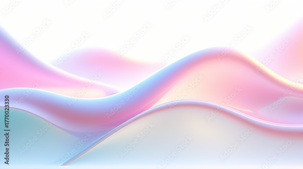 Fototapeta premium Soft Pastel Waves in Gentle Gradients Creating Dreamy Background