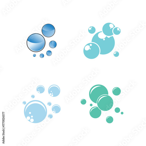 Bubble water logo and symbol design