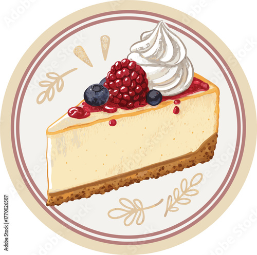 cheesecake shop logo design template