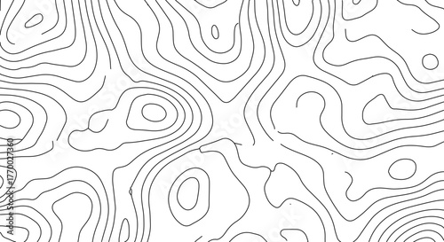 Topographic Map Lines Abstract Black and White Earth Contours Land Elevation Graphic Design Resource