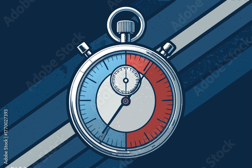 Macro close-up, detailed, accurate stopwatch timer, athletic, sports timing, digital, flat lay, sharp focus, high resolution, pristine.