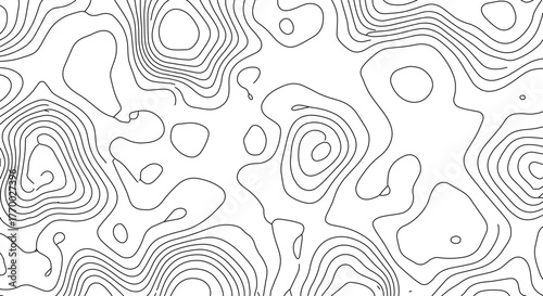 Topographic Map Lines Contour Graphic Design Element with a Geological Surveying Aesthetic for Cartography and Land Planning