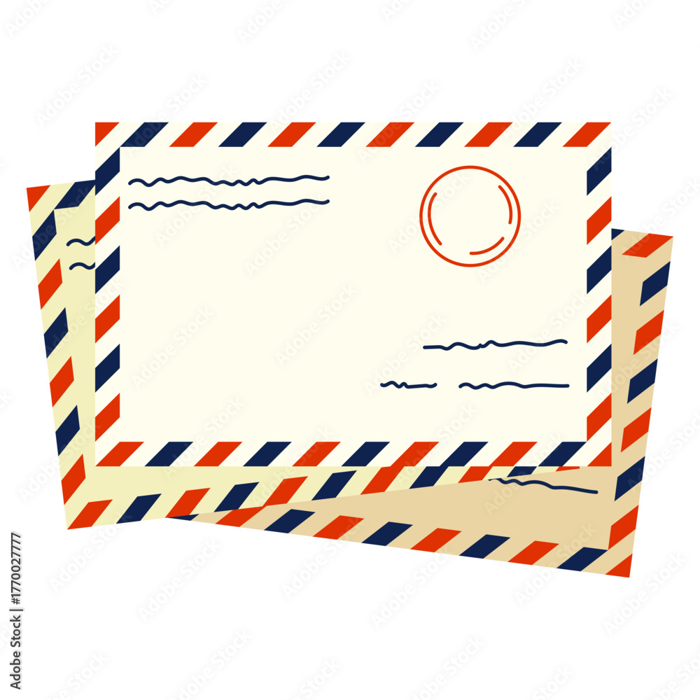 Fototapeta premium Hand Drawn Letter Envelope Illustration