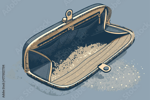 -macro-perspective-of-open-purse-with-only-dust-in.eps