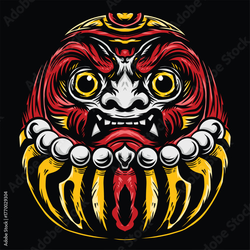 iconic image of cool Daruma motorbike