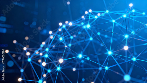 Abstract Network Connections Representing Digital Technology Concept