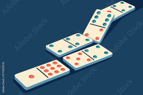 Perspective close-up of vibrant, intricately designed game tiles flipping rapidly in mid-air, showcasing abstract patterns and subtle textures.