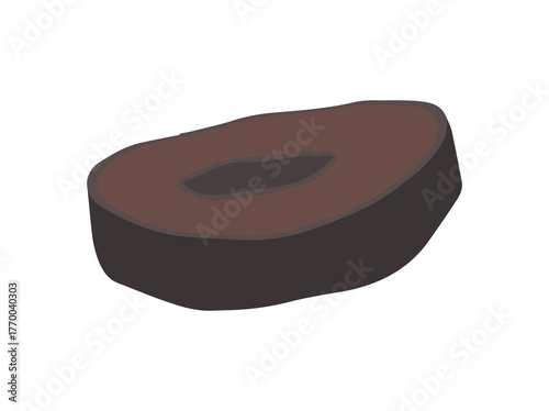 Black Olive Slice Clip Art
