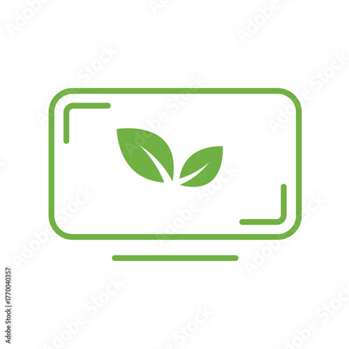 environmentally friendly energy-saving computer icon vector element design template