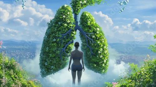 selective focus respiratory health concept