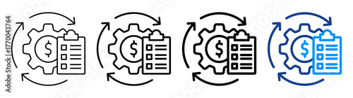 Business Continuity Plan Icon Different Style Outline Collection Set