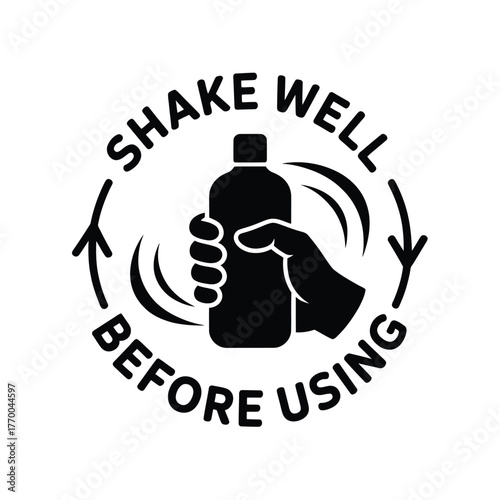 Shake well before using instruction icon