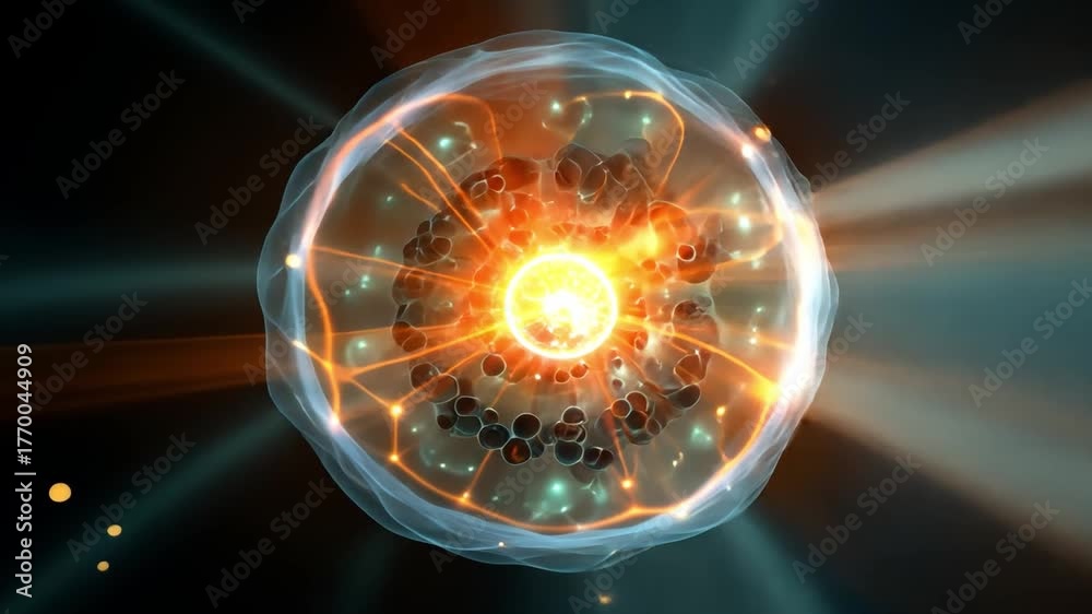 Energy Core: A vibrant display of energy, radiating outwards from its ...