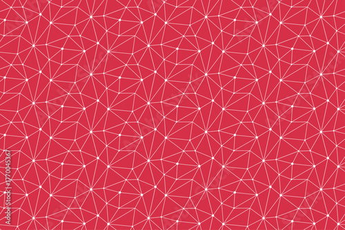 3677_Abstract Neural Network On Red Background