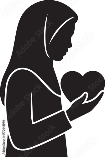 Minimal Hijab Silhouettes