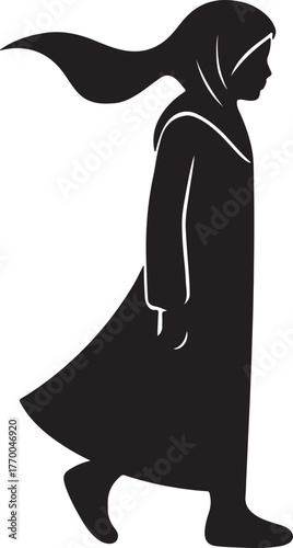 Minimal Hijab Silhouettes