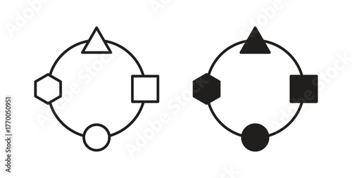 Adaptation icon for mobile app, editable designs