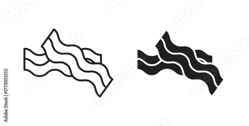 Bacon icon for mobile app, editable designs