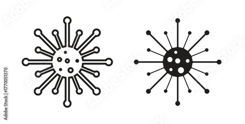 Bacteria icon for mobile app, editable designs