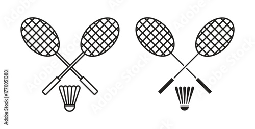 Badminton icon for mobile app, editable designs