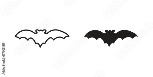 Bat icon for mobile app, editable designs