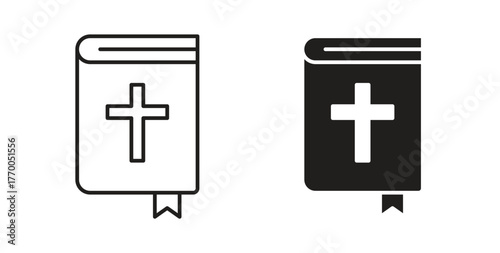 Bible icon for mobile app, editable designs