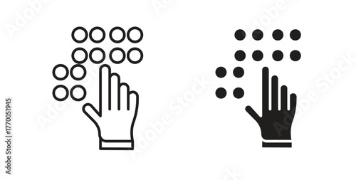 Braille icon for mobile app, editable designs