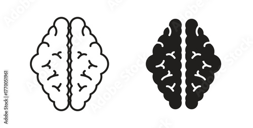 Brain icon for mobile app, editable designs
