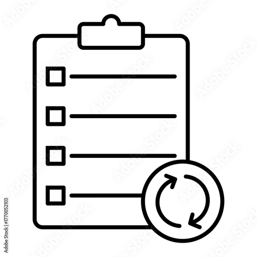 repetitive task line icon with editable stroke