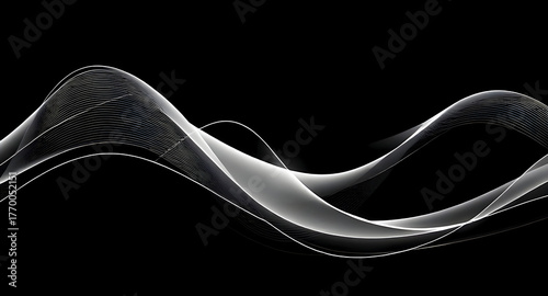 Smooth Curved Line Background — Modern Abstract Frequency Flow
