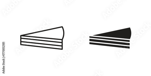 Cake-slice icon for mobile app, editable designs