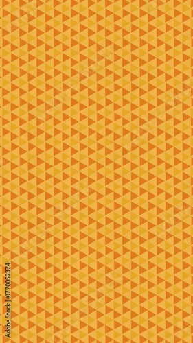 orange background animation with three color triangle pattern on vertical screen