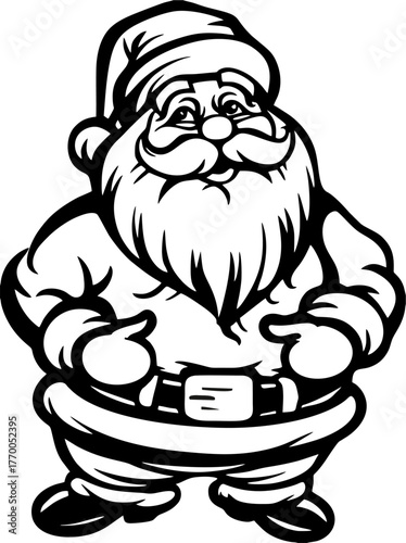 Cute Cartoon Santa Claus Illustration