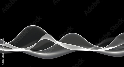 Stylized Equalizer Wave — Vector Line Art Design with Smooth Curves
