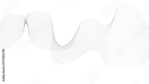 Abstract wave element for design. Digital frequency track equalizer. Stylized line art background. Vector illustration. 